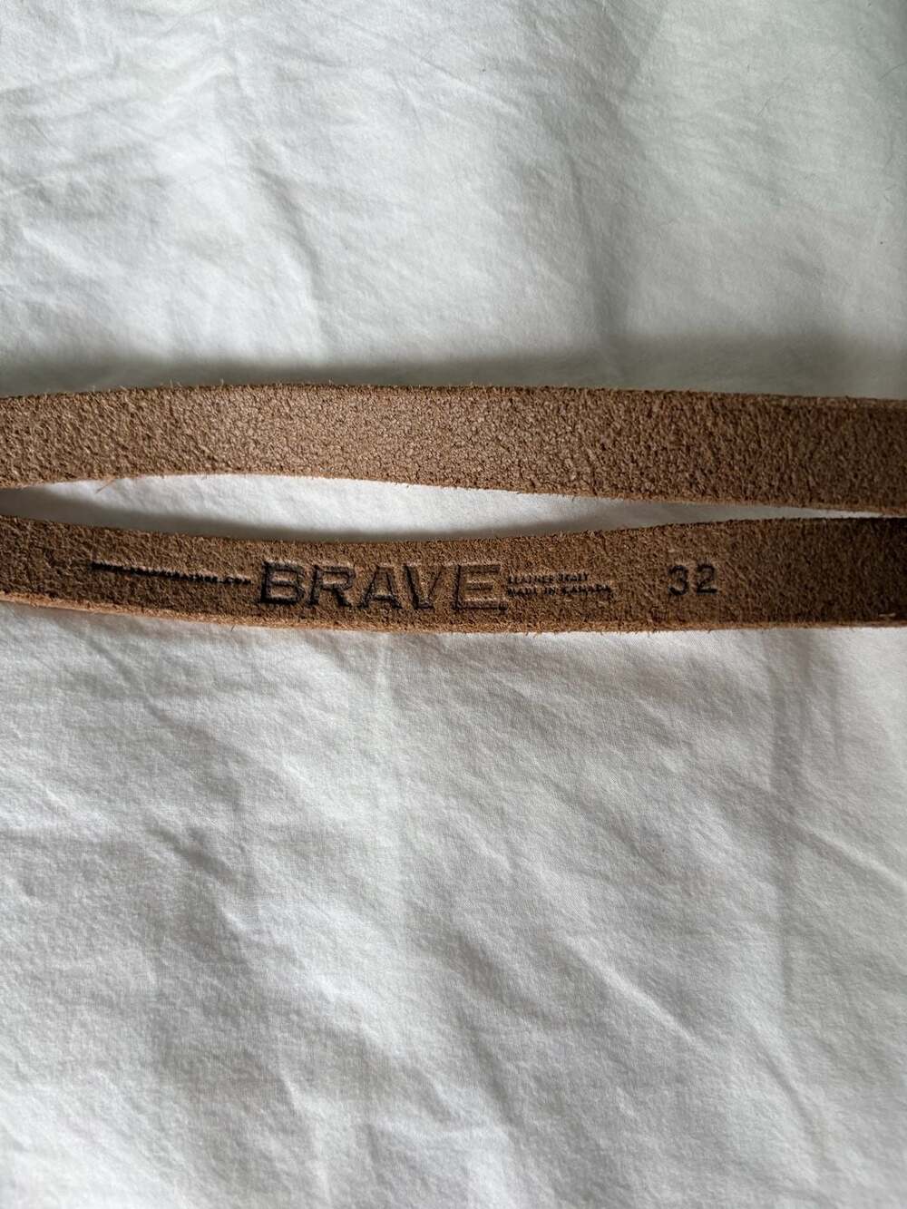 BRAVE Leather Canada Double Buckle Braided Leather Belt Size 32 - Picture 4 of 7